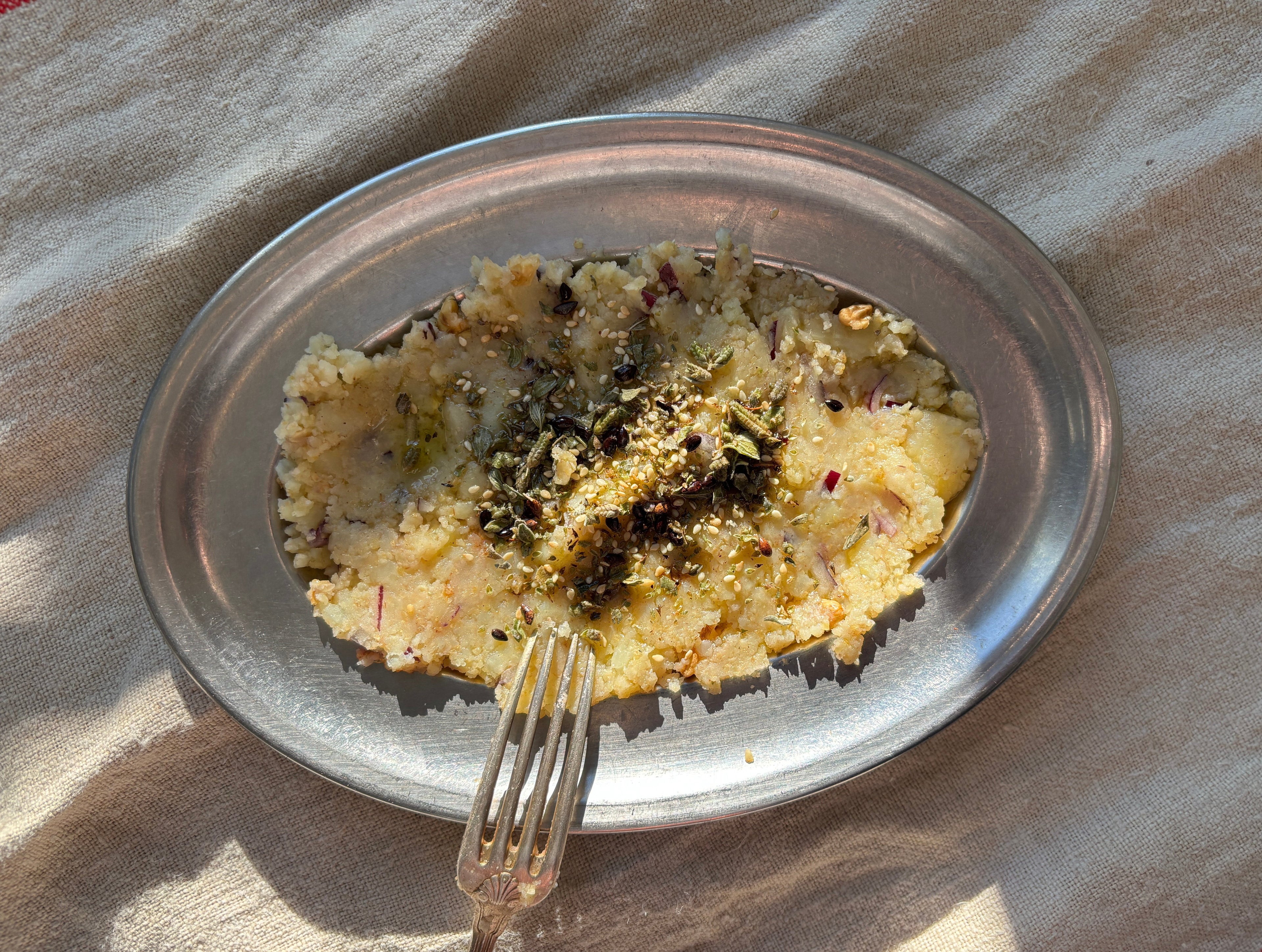 Kibbet Batata with Maghdouché